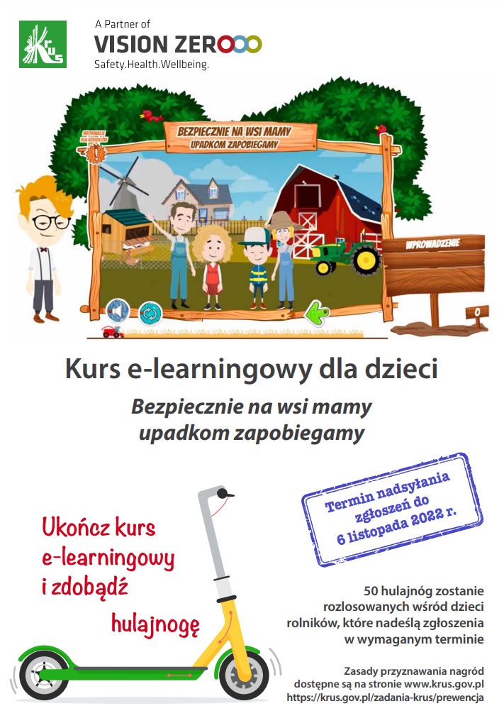 Rozwiąż kurs e-learningowy i wygraj jedną z 50 hulajnóg ufundowanych przez KRUS